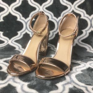 Charlotte Russe gold Rebekah-style heels size 6
